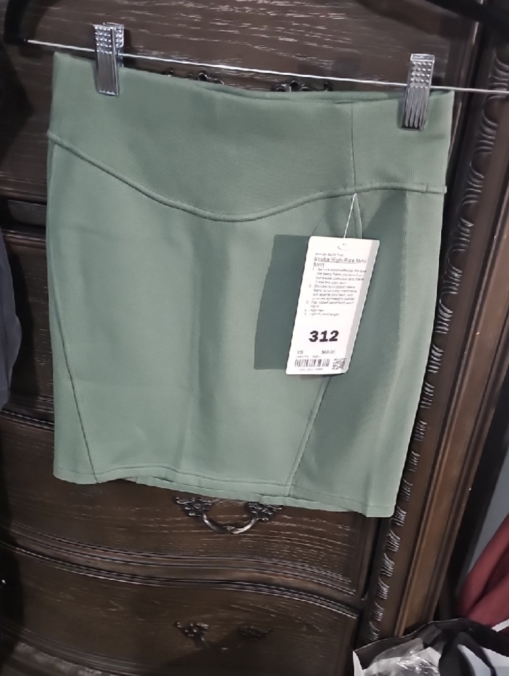 Lululemon‎ High-Rise Mini Skirt Green Eycalyptus